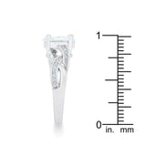 Justine 2ct CZ Rhodium Classic Oval Ring - JGI - Flyclothing LLC