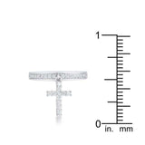 Christine 0.2ct CZ Rhodium Cross Charm Ring - JGI - Flyclothing LLC