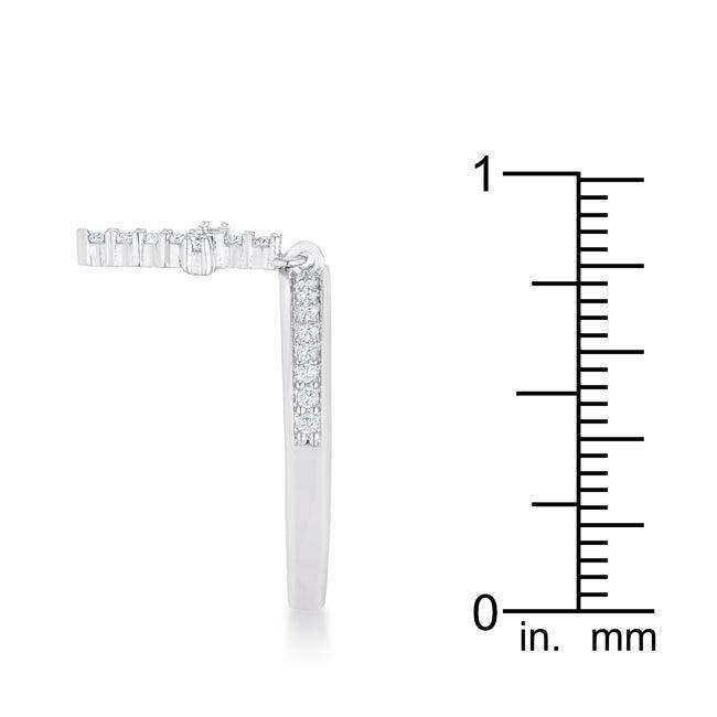 Christine 0.2ct CZ Rhodium Cross Charm Ring - JGI - Flyclothing LLC