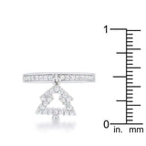 Christmas Tree 0.3ct CZ Rhodium Holiday Charm Ring - JGI - Flyclothing LLC