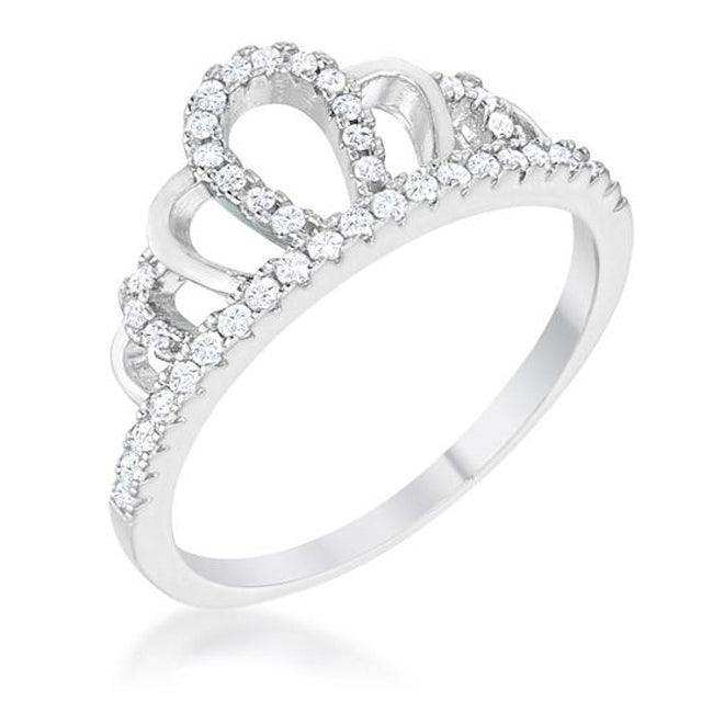 Madeline 0.2ct Rhodium Simple Crown Ring - JGI - Flyclothing LLC