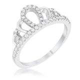 Madeline 0.2ct Rhodium Simple Crown Ring - JGI - Flyclothing LLC