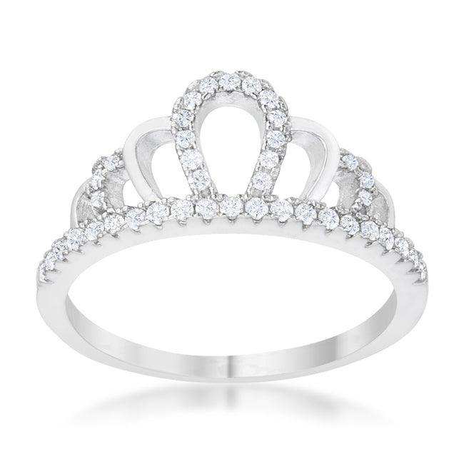 Madeline 0.2ct Rhodium Simple Crown Ring - JGI - Flyclothing LLC
