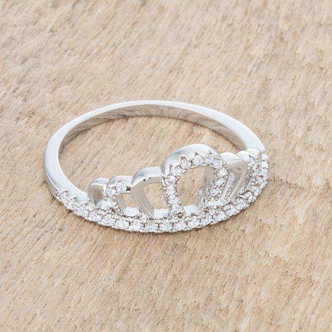 Madeline 0.2ct Rhodium Simple Crown Ring - JGI - Flyclothing LLC
