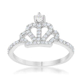 Elina 0.36ct CZ Rhodium Simple Crown Ring - JGI - Flyclothing LLC
