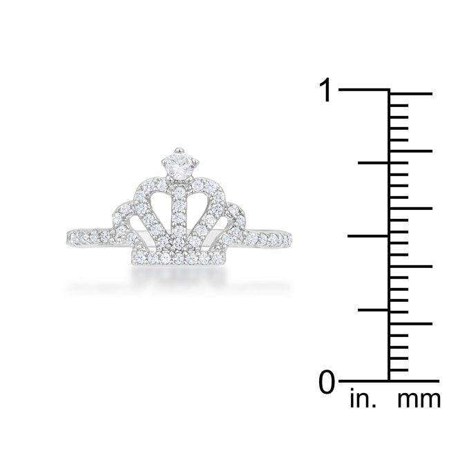 Elina 0.36ct CZ Rhodium Simple Crown Ring - JGI - Flyclothing LLC