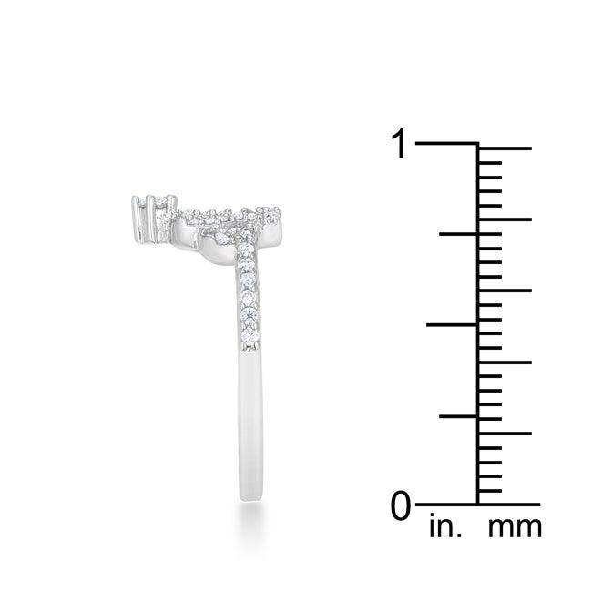 Elina 0.36ct CZ Rhodium Simple Crown Ring - JGI - Flyclothing LLC