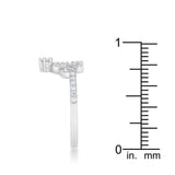 Elina 0.36ct CZ Rhodium Simple Crown Ring - JGI - Flyclothing LLC