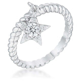 Cubic Zirconia Star Charm Fashion Ring - JGI - Flyclothing LLC