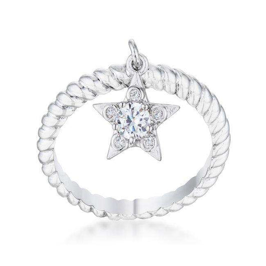 Cubic Zirconia Star Charm Fashion Ring - JGI - Flyclothing LLC