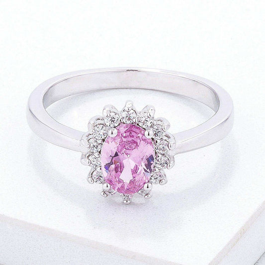 Pink Ice CZ Petite Oval Ring - JGI - Flyclothing LLC