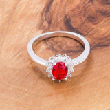 Ruby Red CZ Petite Oval Ring - JGI - Flyclothing LLC