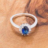 Sapphire Blue CZ Petite Oval Ring - JGI - Flyclothing LLC