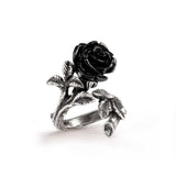 Alchemy Gothic Wild Black Rose Ring - Alchemy Gothic - Flyclothing LLC