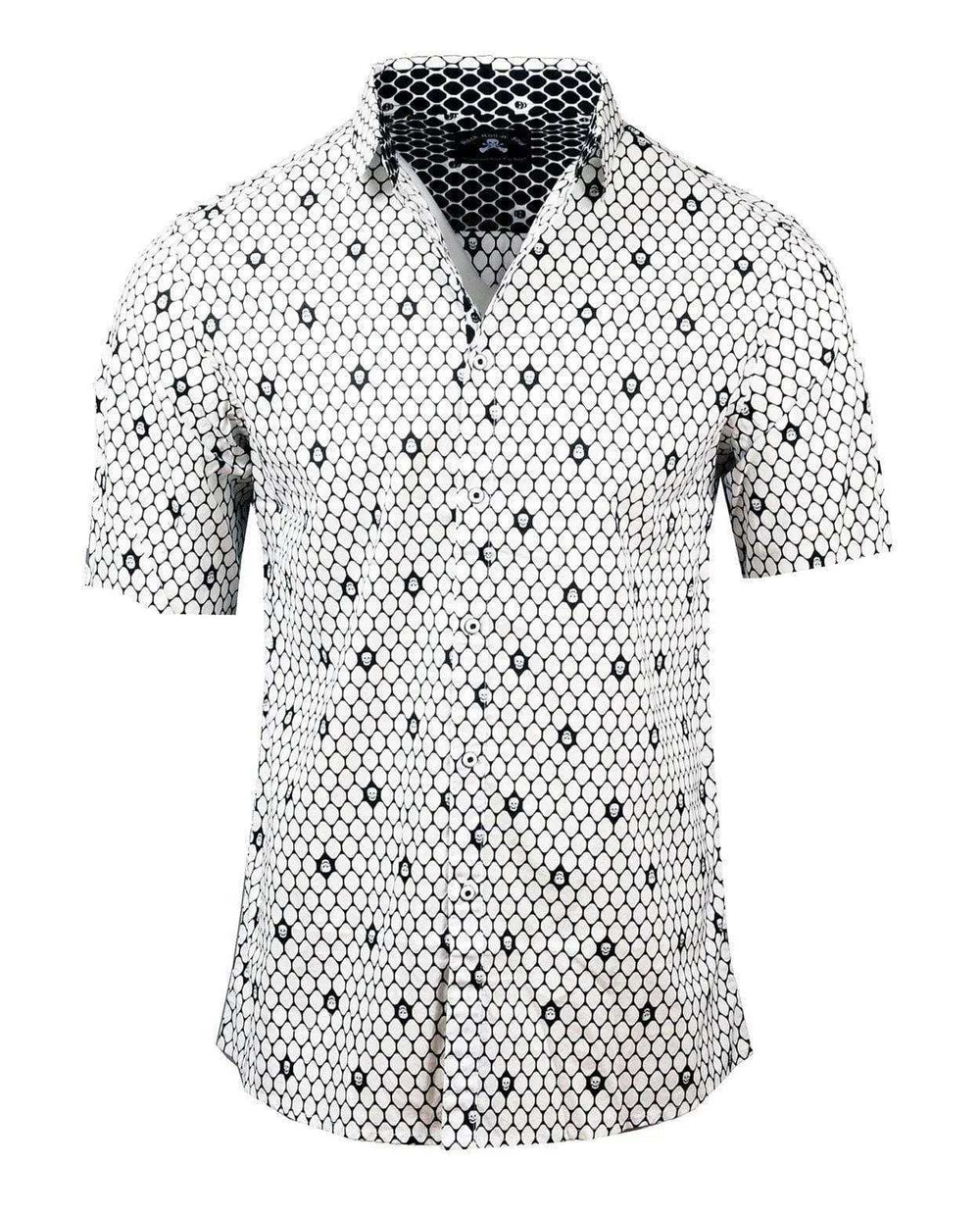 Rock Roll n Soul S/S Overkill White Skull Shirt - Rock Roll N Soul Clothing - Flyclothing LLC