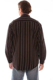 Scully BLACK DOBBY STRIPE SHIRT - Scully Leather - Flyclothing LLC
