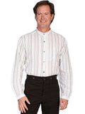 Scully WHITE DOBBY STRIPE SHIRT - Scully Leather - Flyclothing LLC