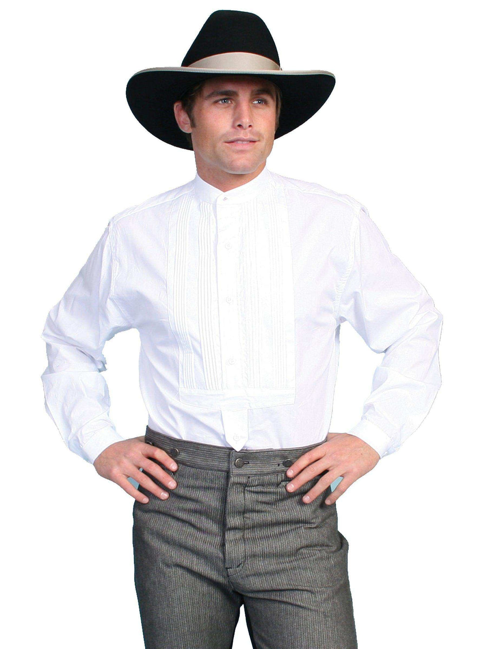 Scully WHITE TUXEDO FRONT SHIRT - Scully Leather - Flyclothing LLC