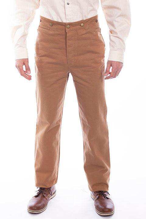 Scully Leather Brown Canvas Mens Pant - Scully Leather - Flyclothing LLC