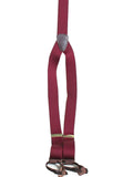 Scully BURGUNDY ELASTIC SUSPENDERS - Scully Leather - Flyclothing LLC