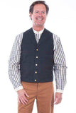 Scully Leather Black Canvas Mens Vest - Scully Leather - Flyclothing LLC
