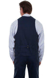 Scully Leather Navy Canvas Mens Vest - Scully Leather - Flyclothing LLC
