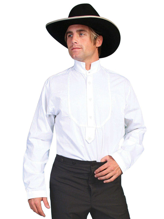 Scully WHITE HIGH COLLAR SHIRT - Scully Leather - Flyclothing LLC