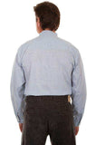 Scully BLUE BUTTON FRONT BAND COLLAR SHIRT - Scully Leather - Flyclothing LLC