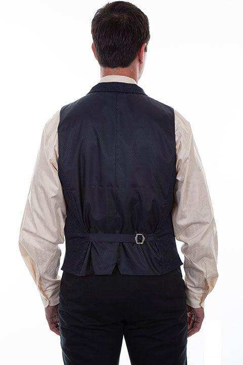 Scully BLUE SOLID 4 POCKET VEST W/PIPING POINT - Scully Leather - Flyclothing LLC