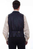 Scully BLUE SOLID 4 POCKET VEST W/PIPING POINT - Scully Leather - Flyclothing LLC