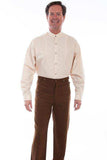 Scully Leather 95% Cotton 5% Spandex Brown Stretch Canvas Weave Pant - Scully Leather - Flyclothing LLC