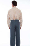 Scully Leather 95% Cotton 5% Spandex Blue Herringbone Pant - Scully Leather - Flyclothing LLC