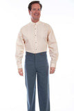 Scully Leather 95% Cotton 5% Spandex Blue Herringbone Pant - Scully Leather - Flyclothing LLC