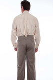 Scully Leather 95% Cotton 5% Spandex Brown Herringbone Pant - Scully Leather - Flyclothing LLC