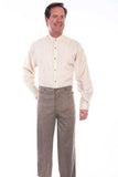 Scully Leather 95% Cotton 5% Spandex Brown Herringbone Pant - Scully Leather - Flyclothing LLC