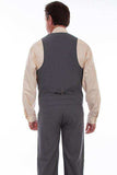 Scully Leather 100% Cotton Charcoal Herringbone Vest - Scully Leather - Flyclothing LLC