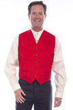 Scully Red Silk Single Breasted Vest - Scully Leather - Flyclothing LLC