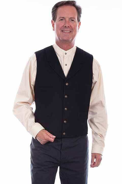 Scully 4 Pocket Wool Blend Vest Black - Scully Leather - Flyclothing LLC