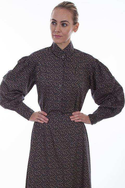 Scully NAVY CALICO PRINT BLOUSE - Scully Leather - Flyclothing LLC