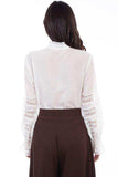 Scully WHITE CROCHET TRIM POET BLOUSE - Scully Leather - Flyclothing LLC