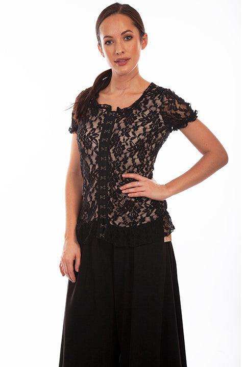 Scully BLACK LACE CORSET - Scully Leather - Flyclothing LLC