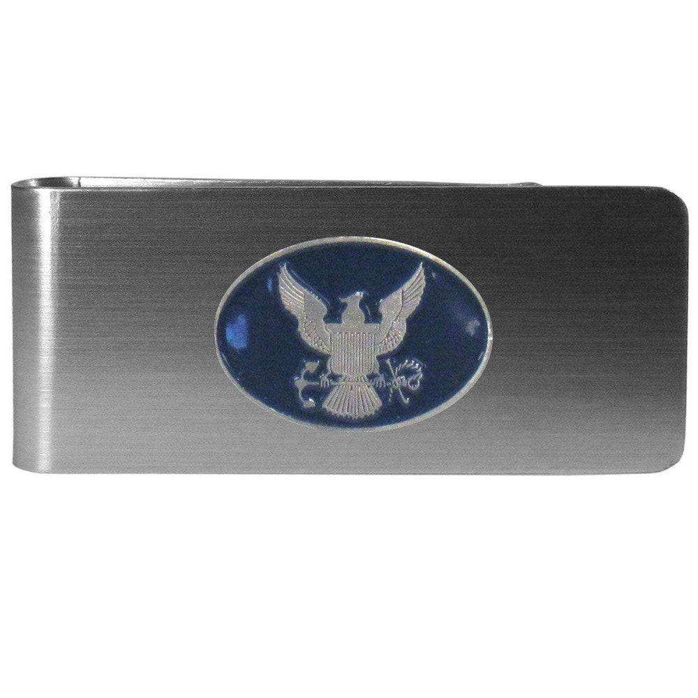 Navy Brushed Metal Money Clip - Siskiyou Buckle - Flyclothing LLC