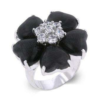 Black Heart Clover Ring - JGI - Flyclothing LLC