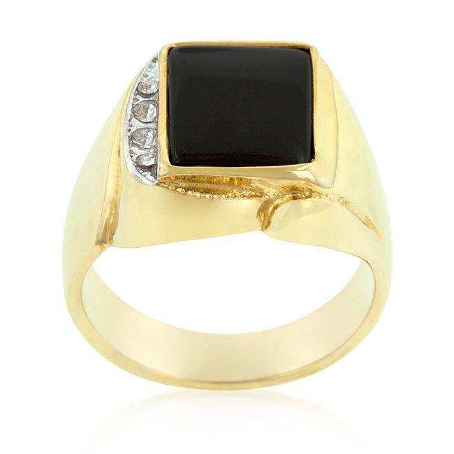 Onyx and Crystal Statement Ring - JGI - Flyclothing LLC