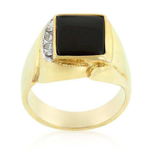 Onyx and Crystal Statement Ring - JGI - Flyclothing LLC