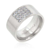Stainless Steel Pave Cubic Zirconia Mens Ring - JGI - Flyclothing LLC