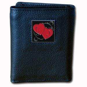Tri-fold Wallet - Double Heart - Siskiyou Buckle - Flyclothing LLC