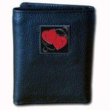 Tri-fold Wallet - Double Heart - Siskiyou Buckle - Flyclothing LLC