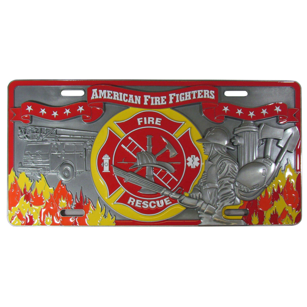 Fire Fighter - 3D License Plate - Siskiyou Buckle - Flyclothing LLC