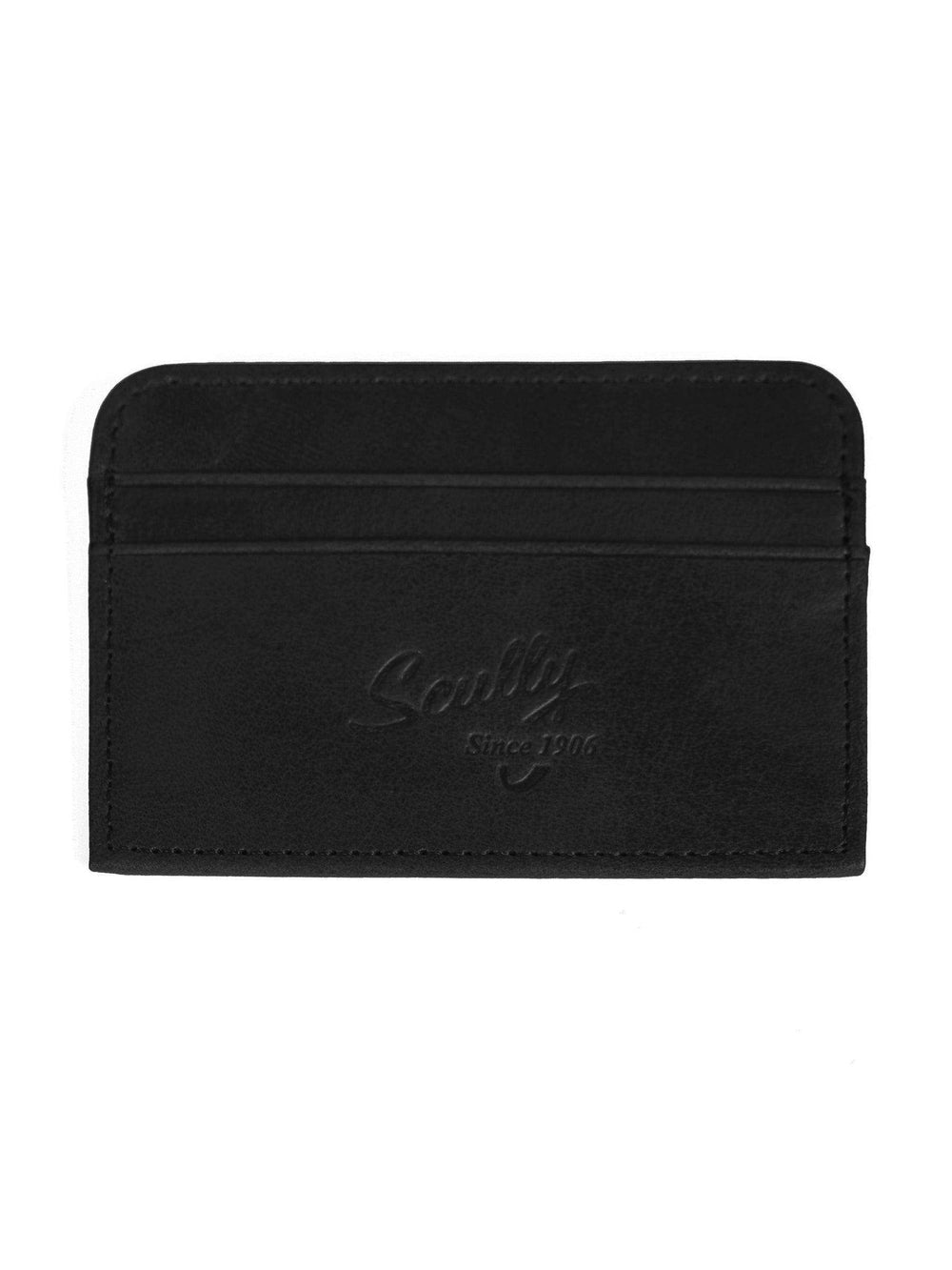 Scully Leather New Tooled Leather Black Card Case - Scully Leather - Flyclothing LLC